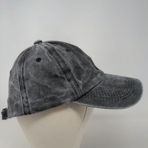 Unbranded Men's Slideback Hat Gray Adjustable Blank 100% Cotton - Picture 4 of 7
